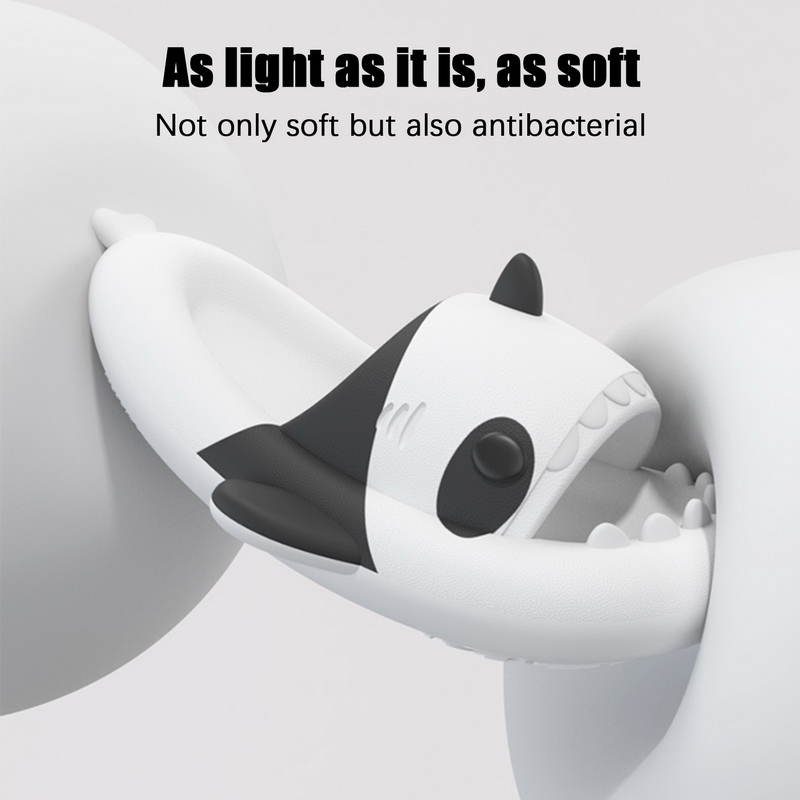Lovely Summer Shark Tiger Panda Print Anti-Skid Flip ps Couple Beach Slides Outdoor Indoor Household Funny New Slippers e7e3