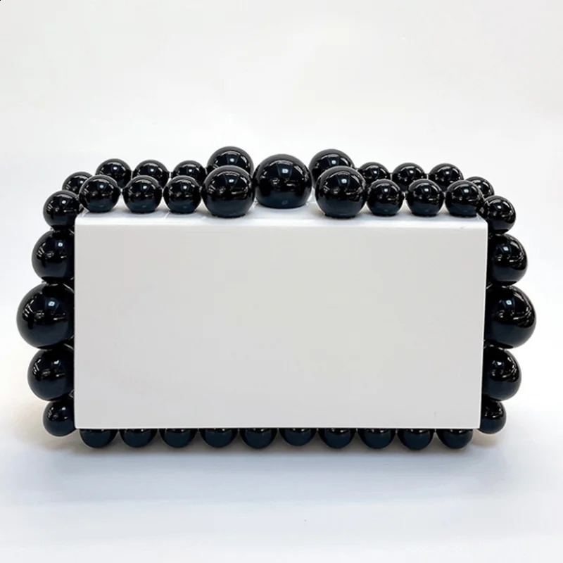 Women Beaded Acrylic Box Evening Bags Elegant Bridal Clutch Purses And Handbags Wedding Party Purse Bag 240828