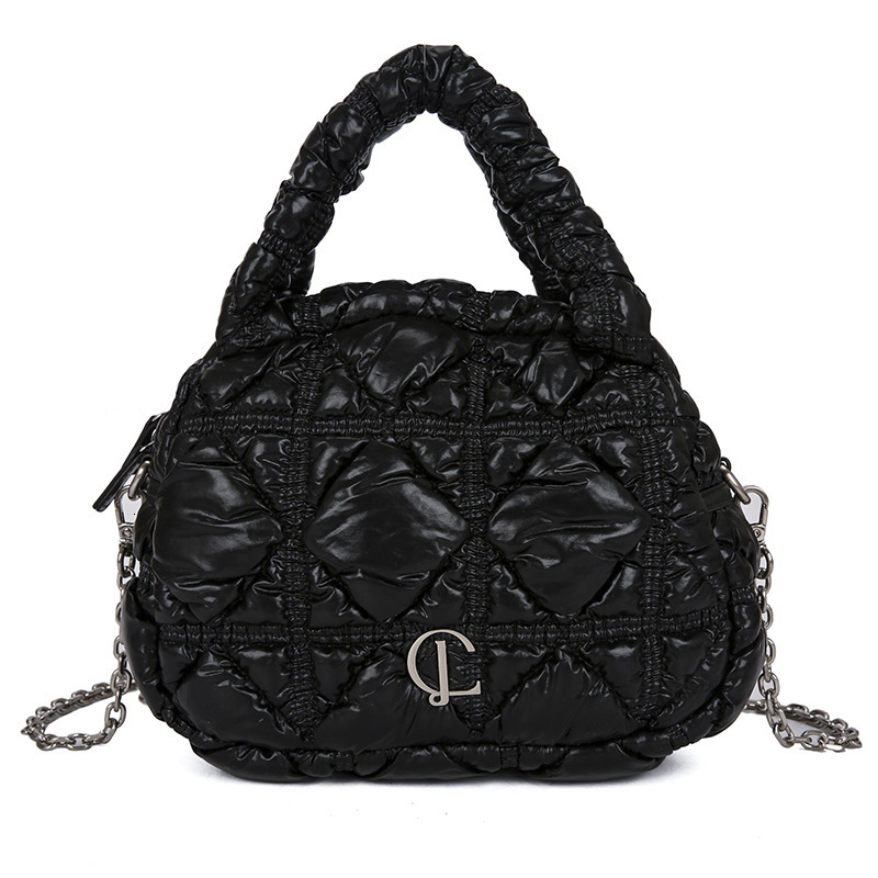 2024 Chain Crossbody Women's Exquisite Commuter Handbag Large Capacity Bowling Bag