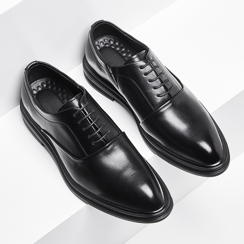 88 Mens Dress Oxfords Business Office Pointed Black New Brown Lace-Up Men's Formal Shoes Wedding shoes 4025