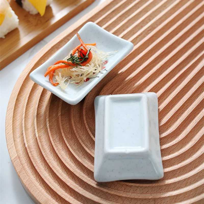 Ceramic Sauce Dish Japanese Porcelain Tableware Seasoning Plate Vinegar Dipping Soy Sauce Plate Small Dish Kitchen Supplies Y240902
