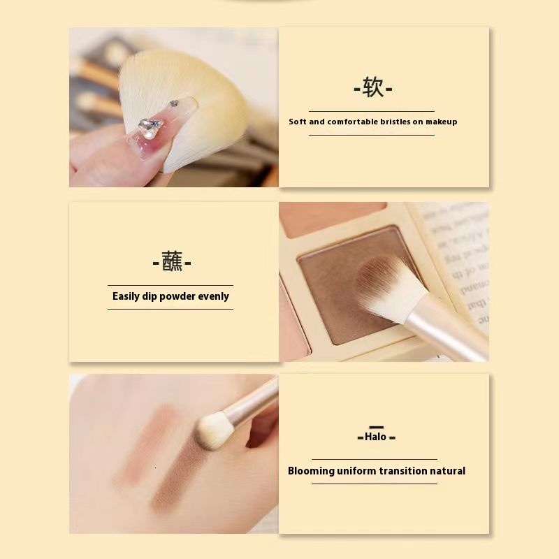 New travel portable makeup cover with mirror soft hair powder brush eye shadow Brush beauty tools