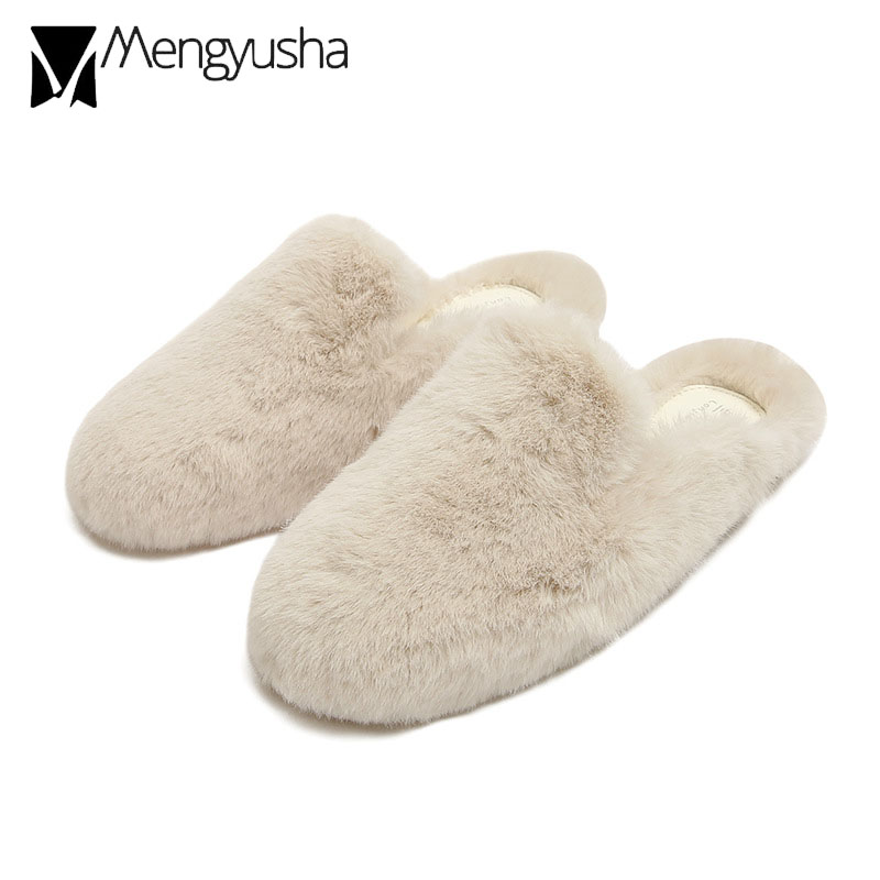Cozy Fur Slippers: Trendy Round Toe Plush Slides for Women, 2024 Winter Warmth 4