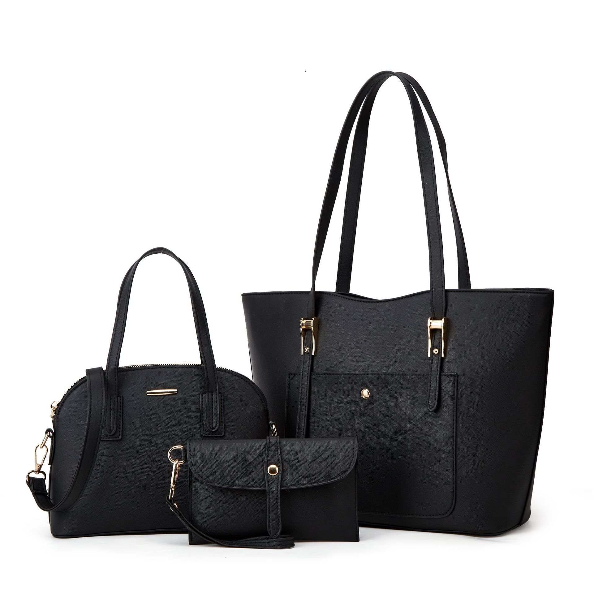 2024 New Mother and Child Three Piece Crossbody Handbag PU Women's Bag