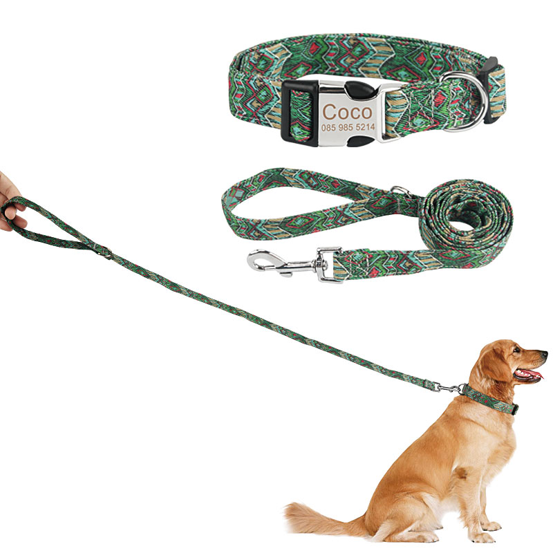 Custom Personalized Dog Collar with Name Adjustable Engraved Dog Collar Metal Buckle Tags Pet ID Nameplate Multicolor To Choose