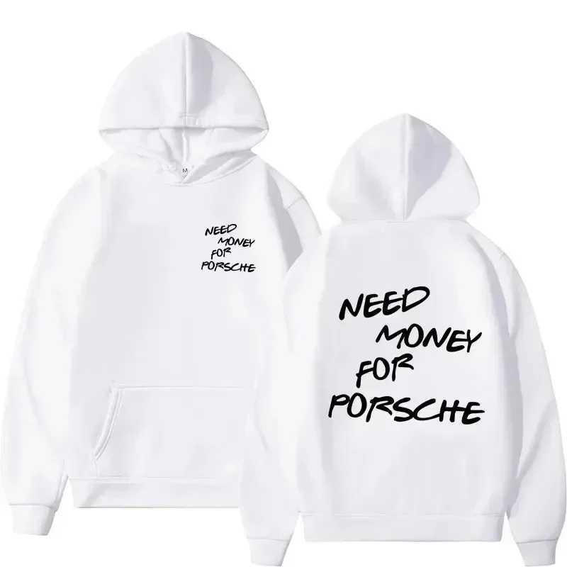 2024 Funny Need Money Letter Print Hoodie Fashion Design Mens Womens Sweatshirt Fleece Oversized Couples Casual Hoodies Y240902