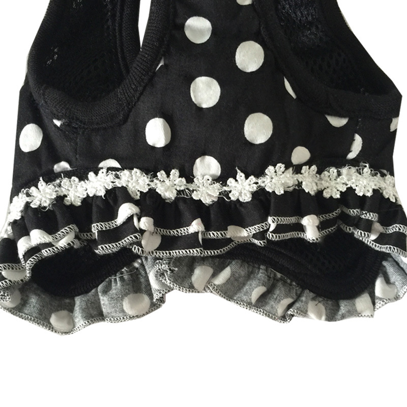 Small Polka Dot Vest Supplies Dog and Leash Set Cat Harness Pet Collars