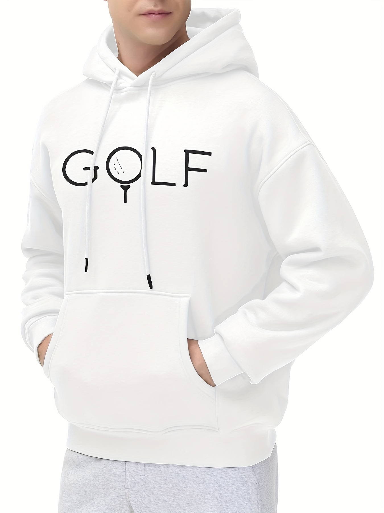 Heavy Bnd Golf Print Hooded Sweatshirt - Soft, Warm, and Comfortab Streetwear for Winter and Fall - Perfect Gift for Men with Kangaroo Pocket and Casu