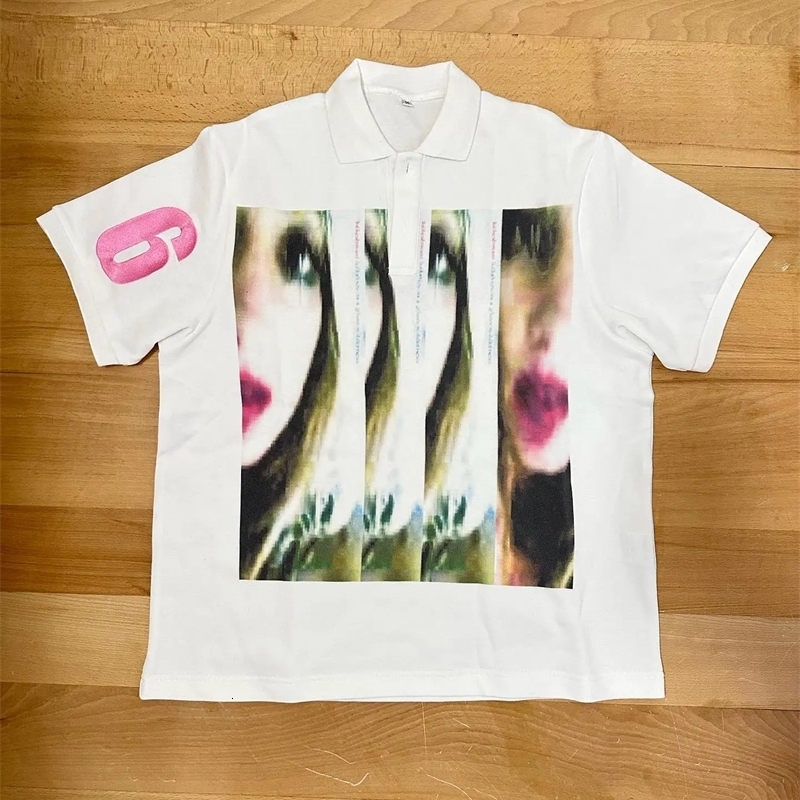 Streetwear Y2K Hip Hop Eye Element Pattern Printed T Shirts Gothic Punk Style Summer Daily Polo Shirts Classic Short-sleeves 240809