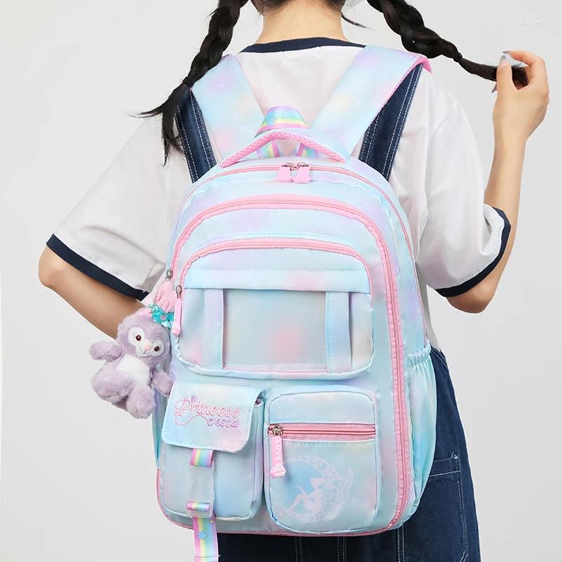 Free Shipping School Bags Waterproof Children For Girls Orthopedic Primary Backpack Kids Schoolbag Book Mochila Escolar Designer Bag Luxury Bag Tote B