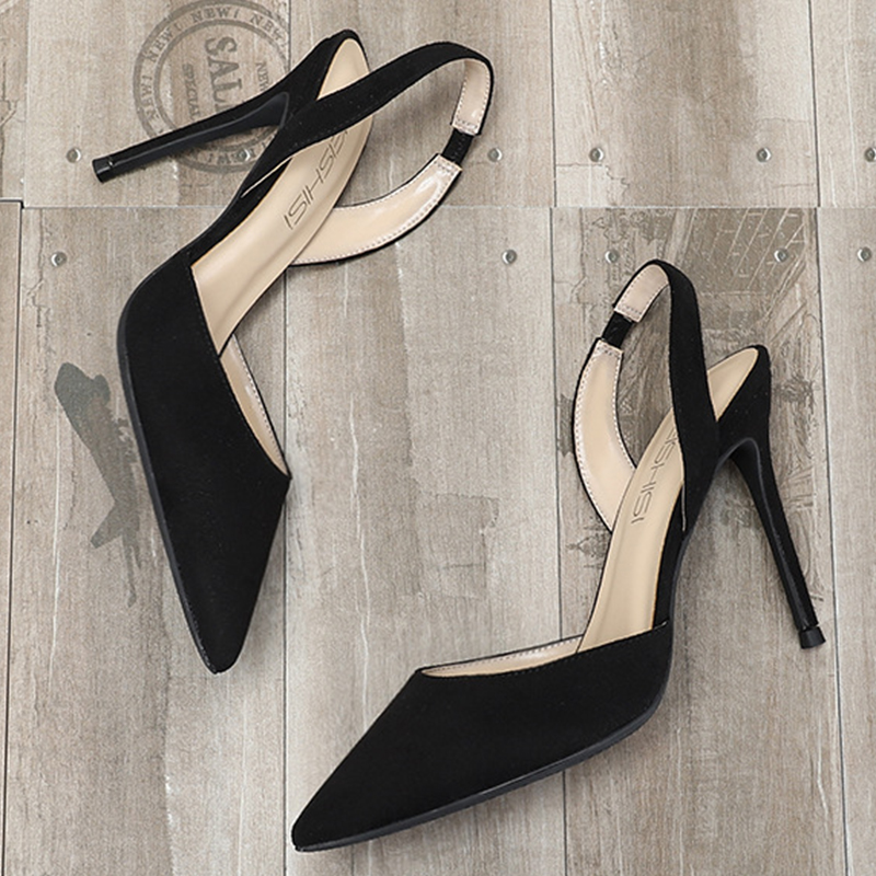 toe c4537 sgback Pointed Solid ck pumps women office New ankle elastic band single woman stiletto high heels shoes female 2020