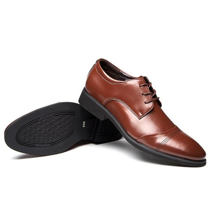 Vintage Movechain Design Men's Genuine Leather Business Shoes Fashion Men Suit Dress Casual Lace up Shoe US size 6-13 EU 38-47 82ef 6345