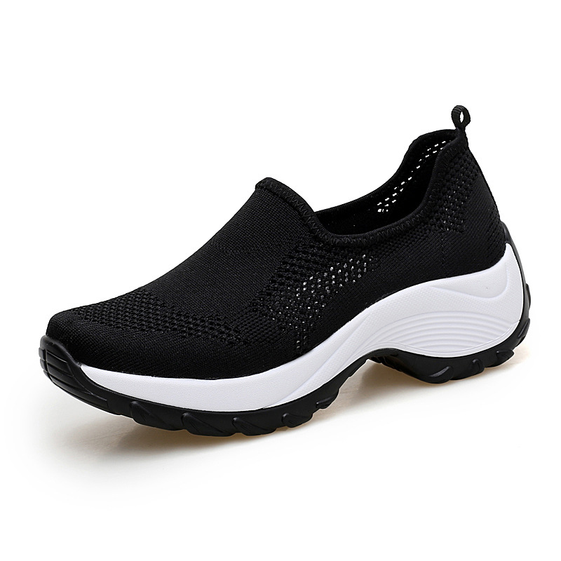 Quality Casual Women's Summer Mesh Slip-On New Platform Shoe Sneakers Women Outdoor Breathable Light Hiking Shoes Woman Tenis Feminino 6Aad S