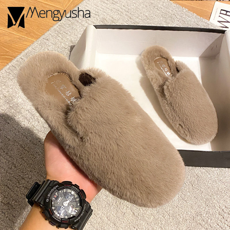 Cozy Fur Slippers: Trendy Round Toe Plush Slides for Women, 2024 Winter Warmth 4