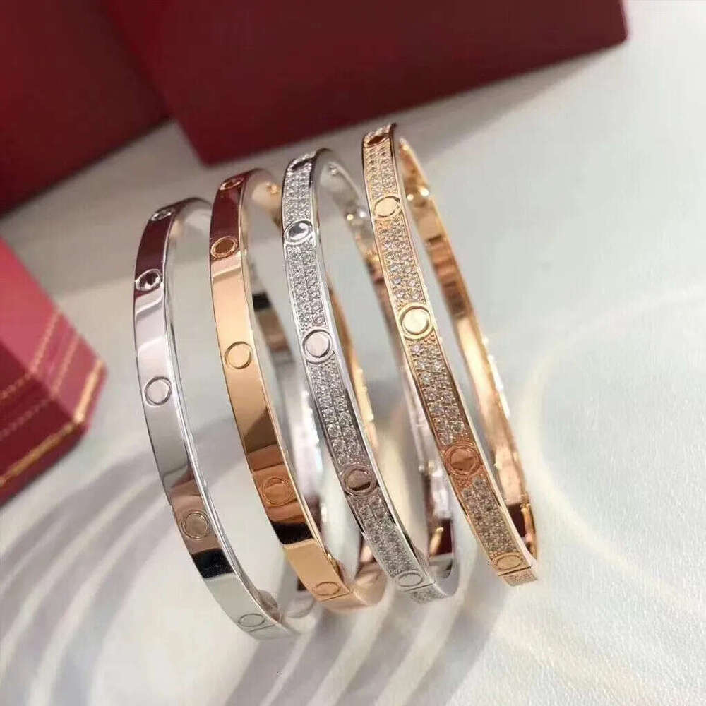 nail bracelet women stainless steel non tarnish love thin bangle bracelets with screwdriver 2 row dia classic high quality jewelry woman