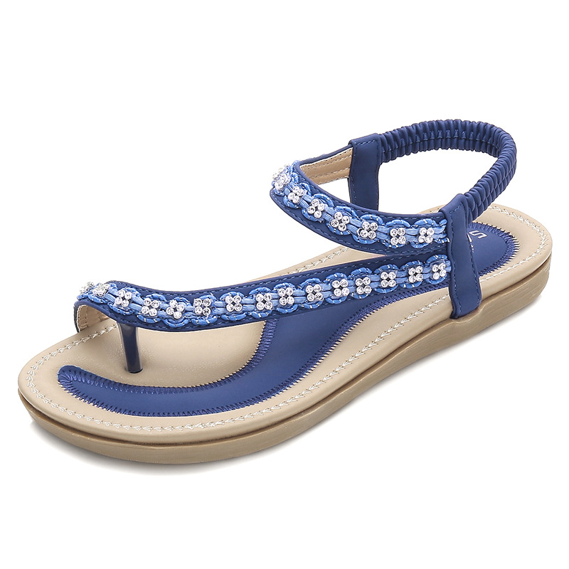 2025 NEW Flat New Fashion Rhies Bg Women Sandals Summer Beach Sandalias Outdoor Comfortable Casual Ladies Slippers d