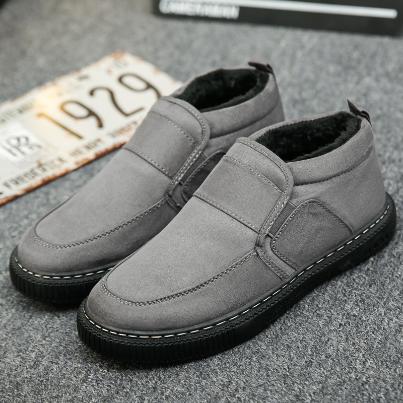 Men Cotton Ankle Autumn Plush Warm Slip-on Mens Loafers Shoes for Home 2021 New Arrivals Low Top Winter Snow Boots 2e99 s