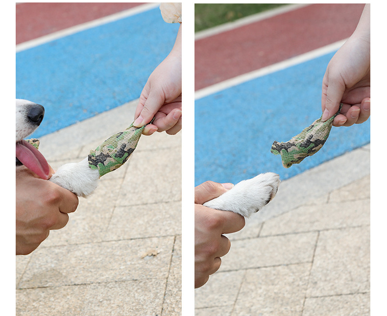 Pet Shoes Breathable Elastic Cat Dog Bandages Disposable Foot Covers Dirt-proof Retractable Sports Tape Outdoor Dog Accessories