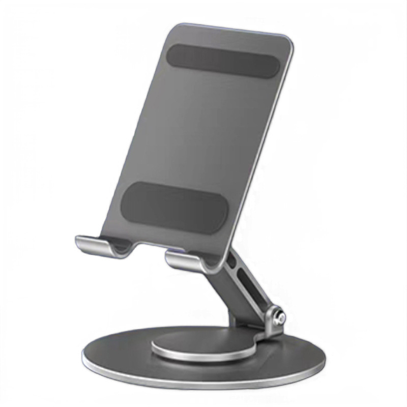 Support pliable à 360 ° en aluminium Rotation Rotation Dissipation de téléphone mobile Tablet Mobile Tablet paresseux Live Portable Desktop Stand