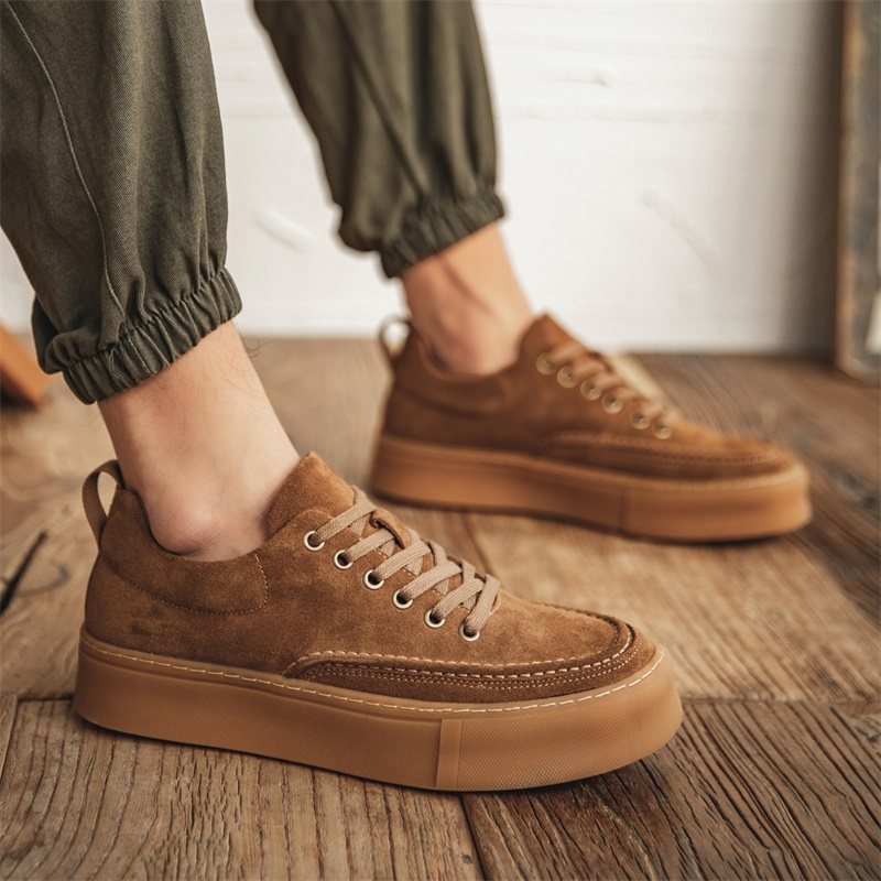 Brand Fashion New Suede Outdoor Simple Casual Thick Soled Sneakers Men's Retro Oxford Shoe Shoes fe01 s