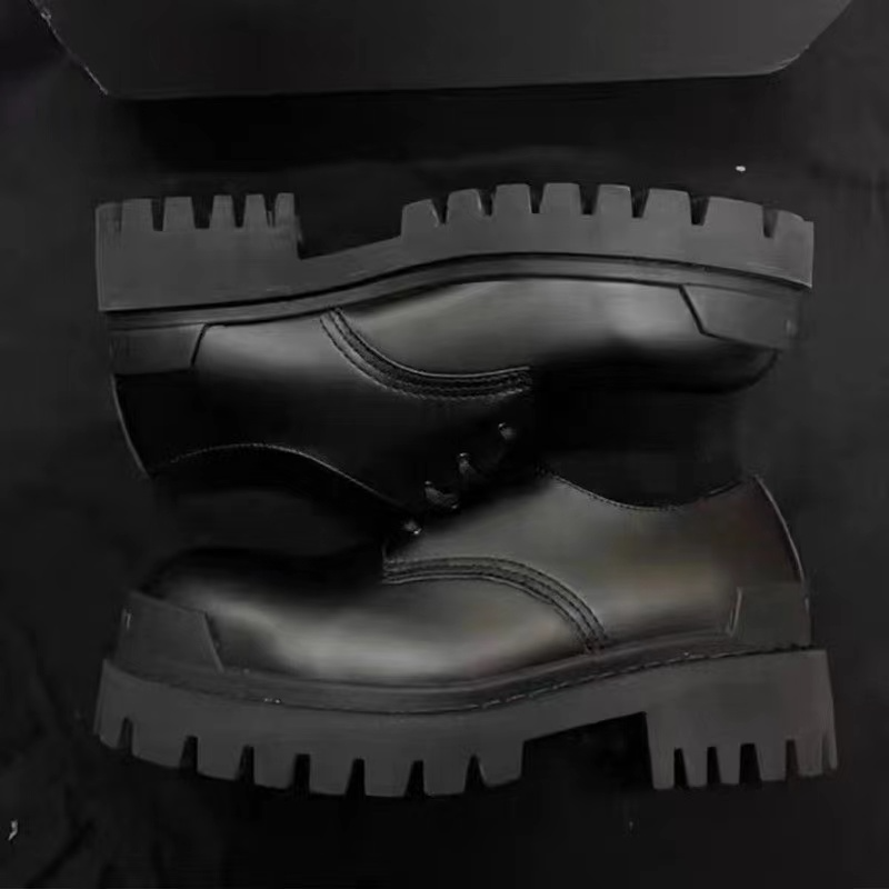 11f53 Vintage British New Black Designer Spring Autumn Breathable Height Increasing Loafers Lace-up Shoes for Men