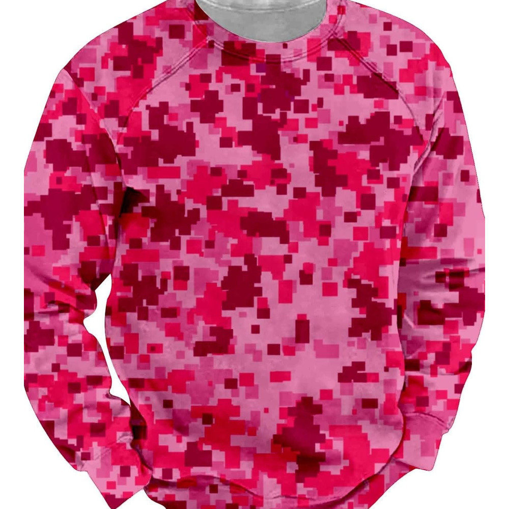 Long Sleeve Shirts for Men sweatshirt Crew Mens Fall Sweatshirt 3D Camo Printed Pullover Shirts Outdoor Tactics Military Top Tee Streetwear Casual top