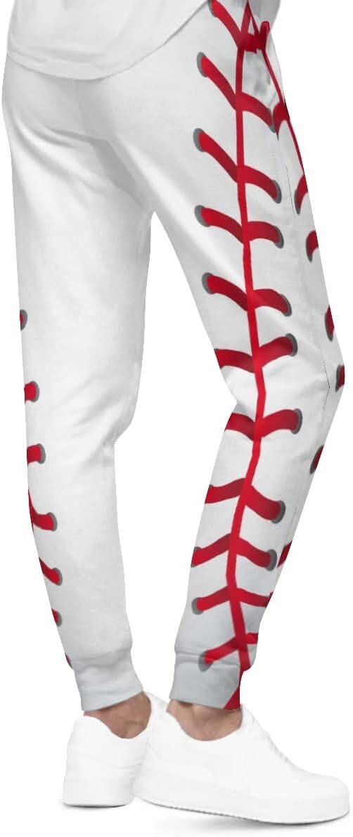 Free shipping Sweatpants Mens Baseball Lace Print 3D Printed Patterned Pants Loose Lightweight Yoga For Workout Gym Running Sweat Trousers Y2K