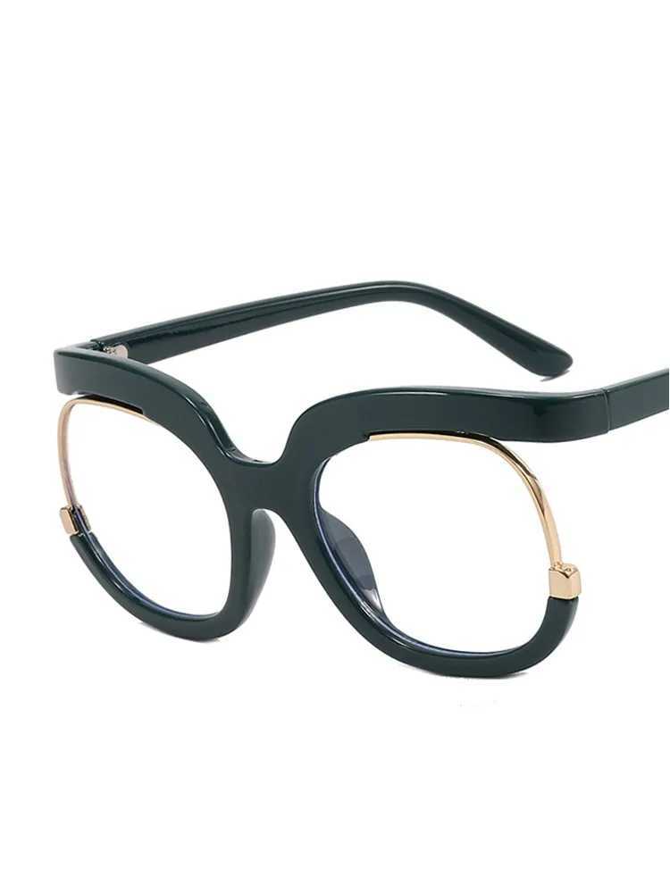 Transparent blue light blocking glasses large glasses frame womens frame anti blue light trend round glasses M240902