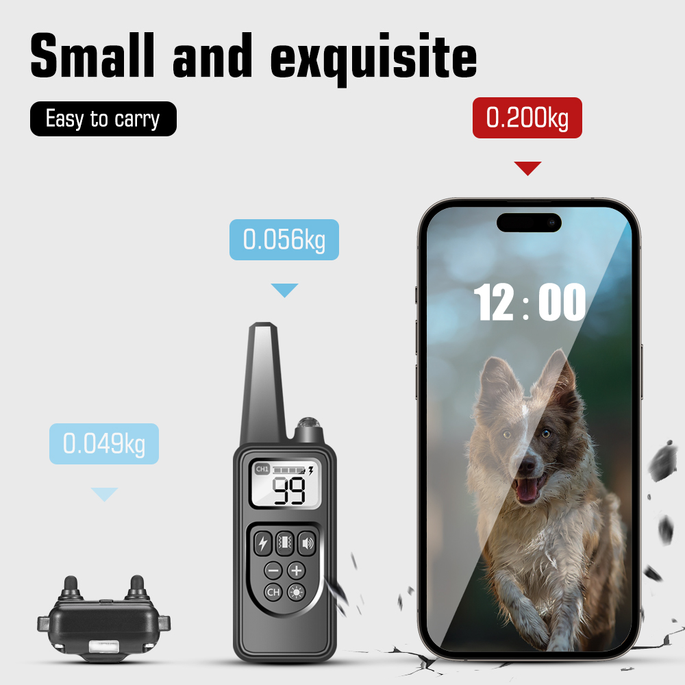 Dog Shock Collar for 2 Dogs - Waterproof Rechargeable Electric Dog Training Collar with Remote for Small Medium Large Dogs