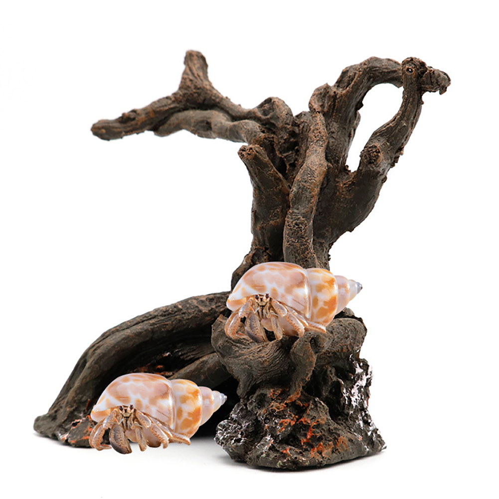 Aquarium Betta Fish Hideout Caves Resin Tree Trunk Ornament Tank or Aquarium Decorations Climbing Hide Toy for Reptile Lizard