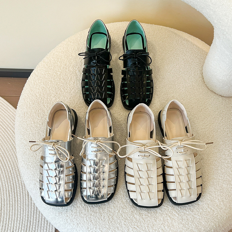 2025 new Casual Black Platform Beach Shoes 2023 New Summer Buckle Flat Roman Women's Soft Sole Outdoor Sports Sandals