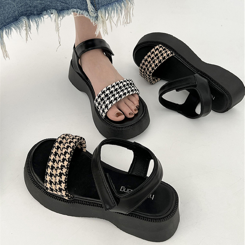 2023 Fashion Platform Women Buckle Slides New Casual Sandals Women's Sports Shoes Summer Student Sandalia Mujer 's