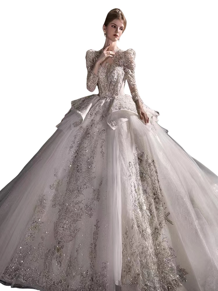 Luxury Pearls Beaded Mermaid Wedding Dresses new crystals Train African Bridal Dress Off the Shoulder Formal Occasion Gown Plus Size Princess Bridal G