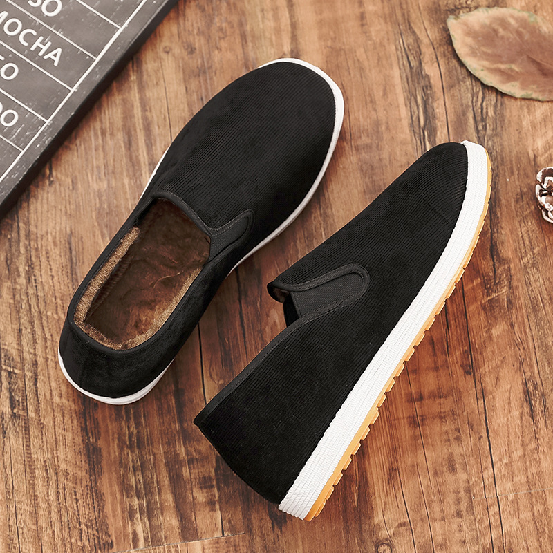 Sole Soft Embroidery Men Chinese Style boots Round Mouth Cloth Shoes 2023 4bef