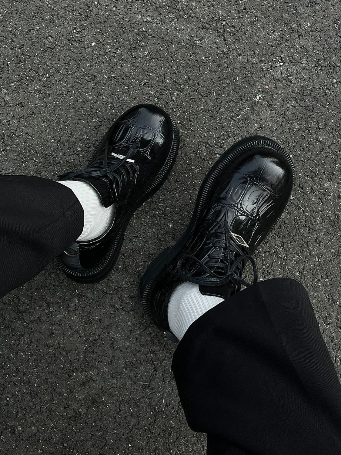 39a02 British Men's Style Modern Thick Bottom Stone pattern Casual Soft Leather Oxfords Man Big Head Heightened Wedge Shoes Flatforms