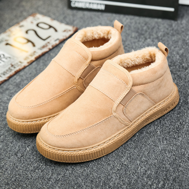 Men Cotton Ankle Autumn Plush Warm Slip-on Mens Loafers Shoes for Home 2021 New Arrivals Low Top Winter Snow Boots 2e99 s