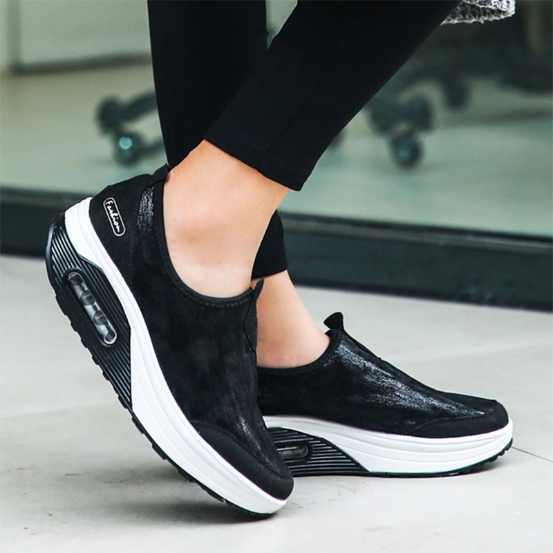 2025 NEW Women Sneakers Flats Loafers Sweet Shallow Comfort Moccasins Slip on PU Platform Ballet Ladies Vulcanized Shoes New f