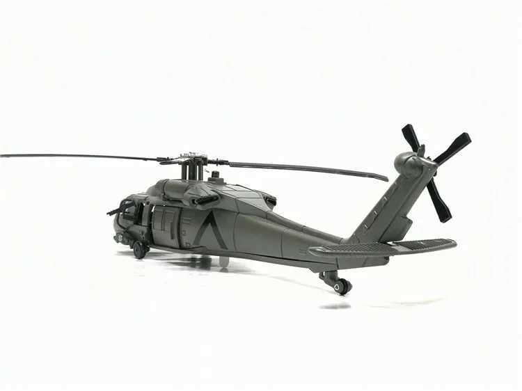 Hot alloy die-casting Black Hawk armed helicopter fighter model with sound and light childrens toy with box W240830