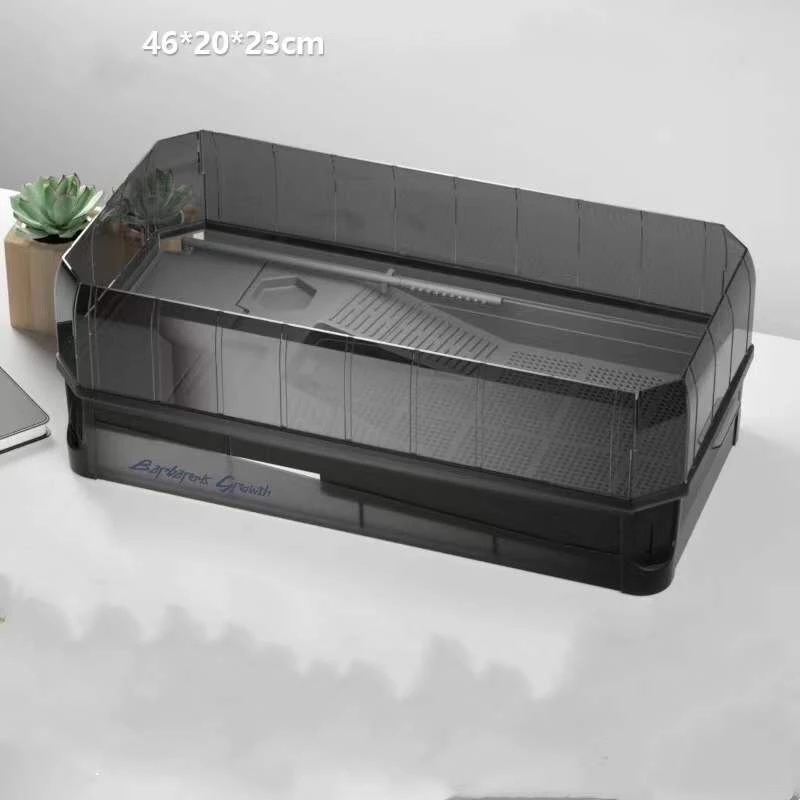Aquarium turtle tank lazy person water-free breeding box with drying platform ecological turtle tank aquarium accessories 220V