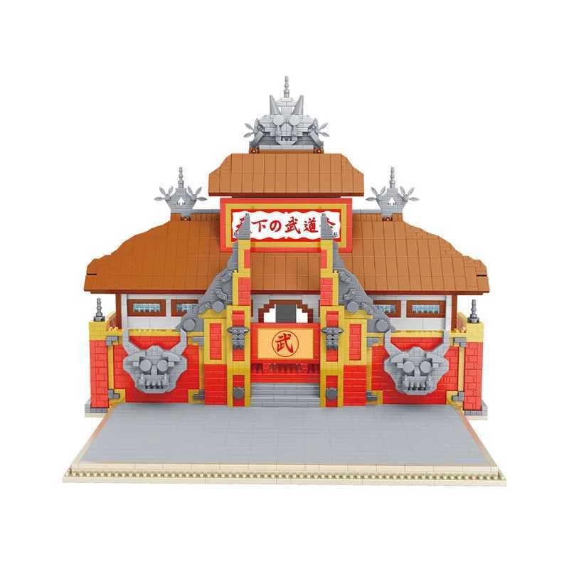 Classic Japanese Anime Scene Miniature Diamond Blocks Dragon Balls Tenkaichi Budokai Hall Building Bricks Toy Nano Bricks W240828
