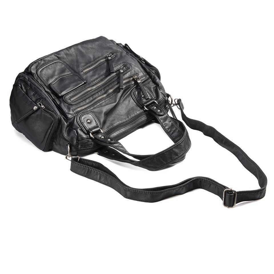 CMM Ladies' washed old Y2K motorcycle large capacity multi pocket Japanese Korean trendy spicy girl shoulder bag 240915