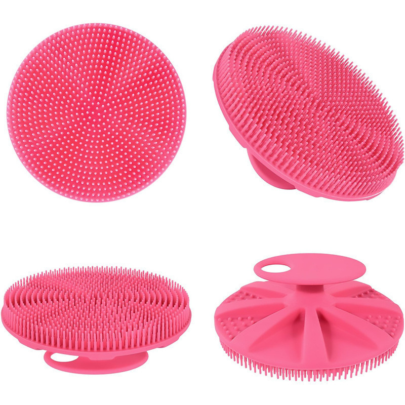 Soft Silicone Body Scrubber Shower Brush Handheld Cleansing Skin Brush, Gentle Exfoliating And Lather Well Bath Brushes Cepillo De Ducha Exfoliante Co