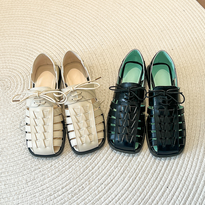 2025 new Casual Black Platform Beach Shoes 2023 New Summer Buckle Flat Roman Women's Soft Sole Outdoor Sports Sandals