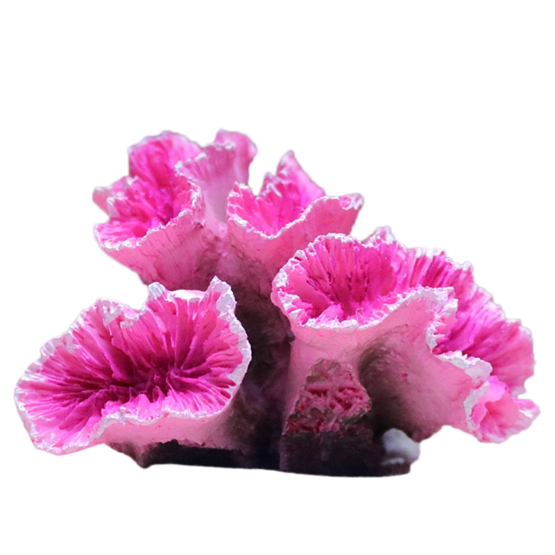 Artificial Coral Plant Polyresin Coral Ornaments Aquarium Decor for Fish for Tank Landscape Decoration 2.7"x2.4"x1.