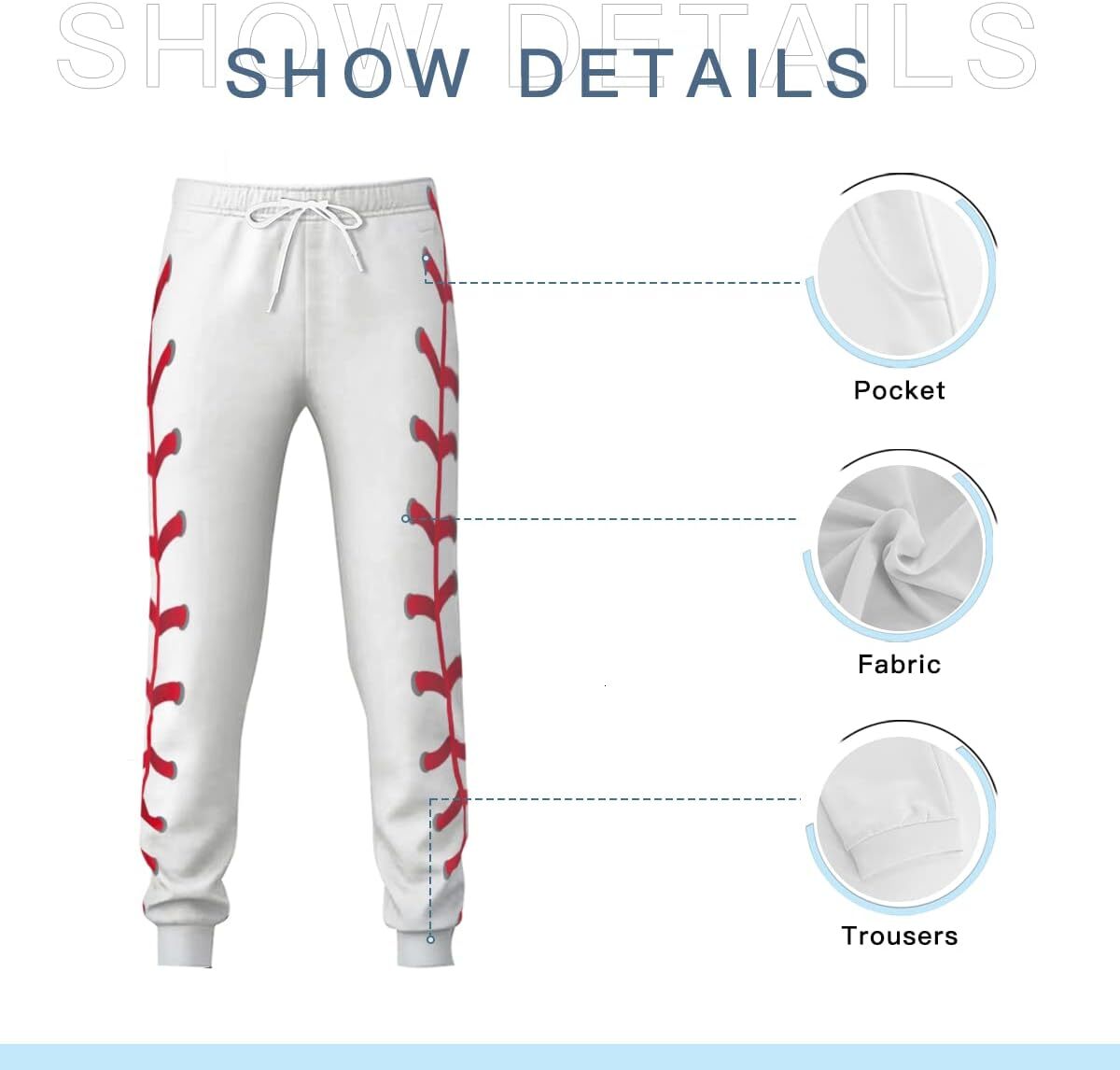 Free shipping Sweatpants Mens Baseball Lace Print 3D Printed Patterned Pants Loose Lightweight Yoga For Workout Gym Running Sweat Trousers Y2K