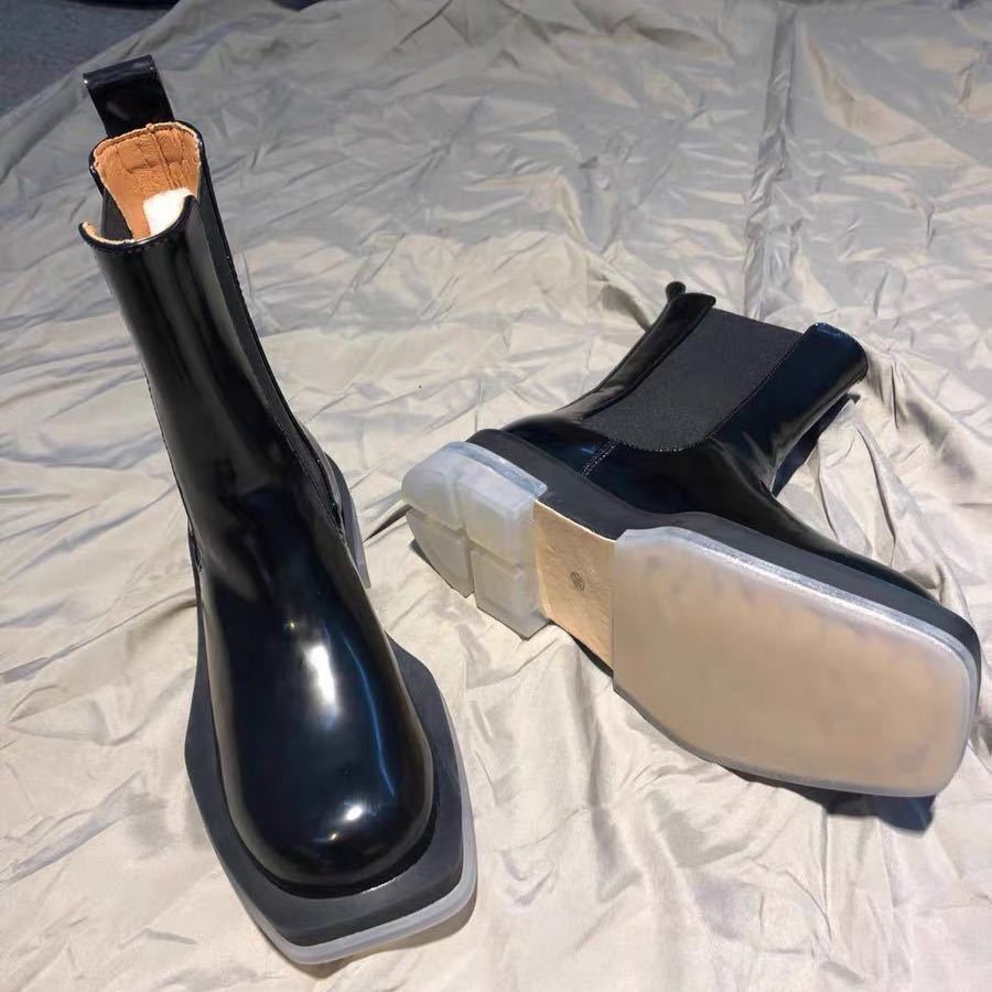 Ankle Fashion Women Autumn Casual Female leather Booties Punk Gothic Shoes Platform Short Leather Combat Boots 4419