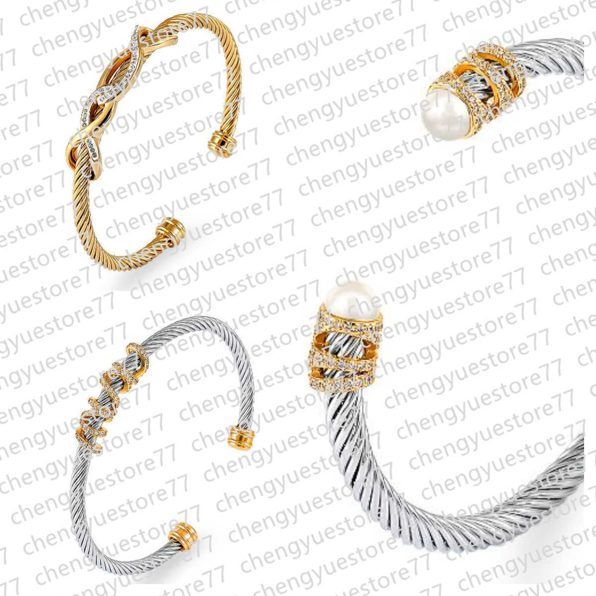 Bangle Vintage Silver Bracelet Designer Twisted Rope Gold Bracelet Punk Designer Jewelry 5/7mm Thickness Fine Birthday Gift