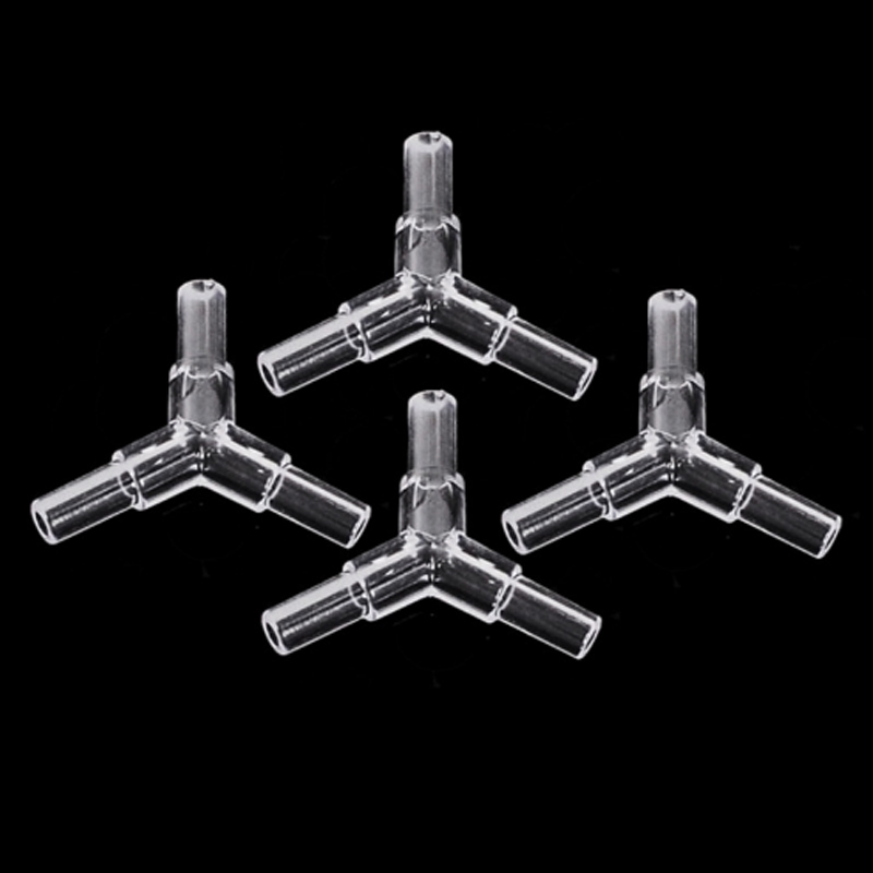 10pcs/lot 4mmPlastic Aquarium Connector 3 ways YShaped Fish Tank Air Pump Accessories Connectors Control Valve Air PipeTubes