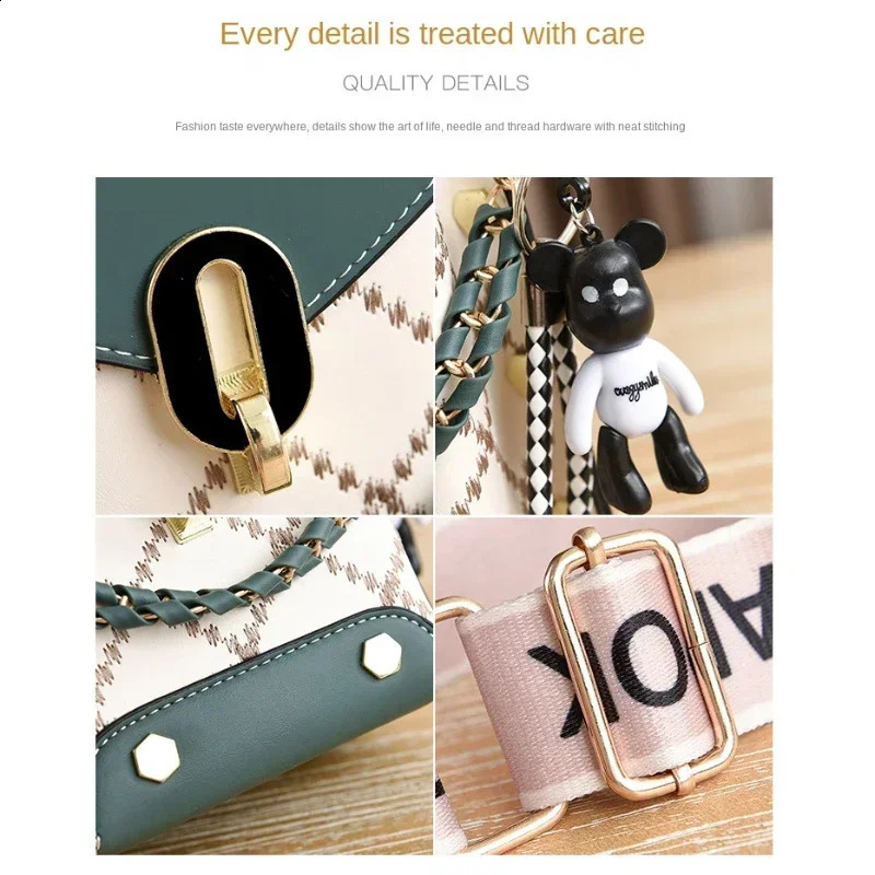 Small Square Fashion Crossbody Bag Korean style summer full matching shoulder bag high-quality womens mini bag handbag 240902