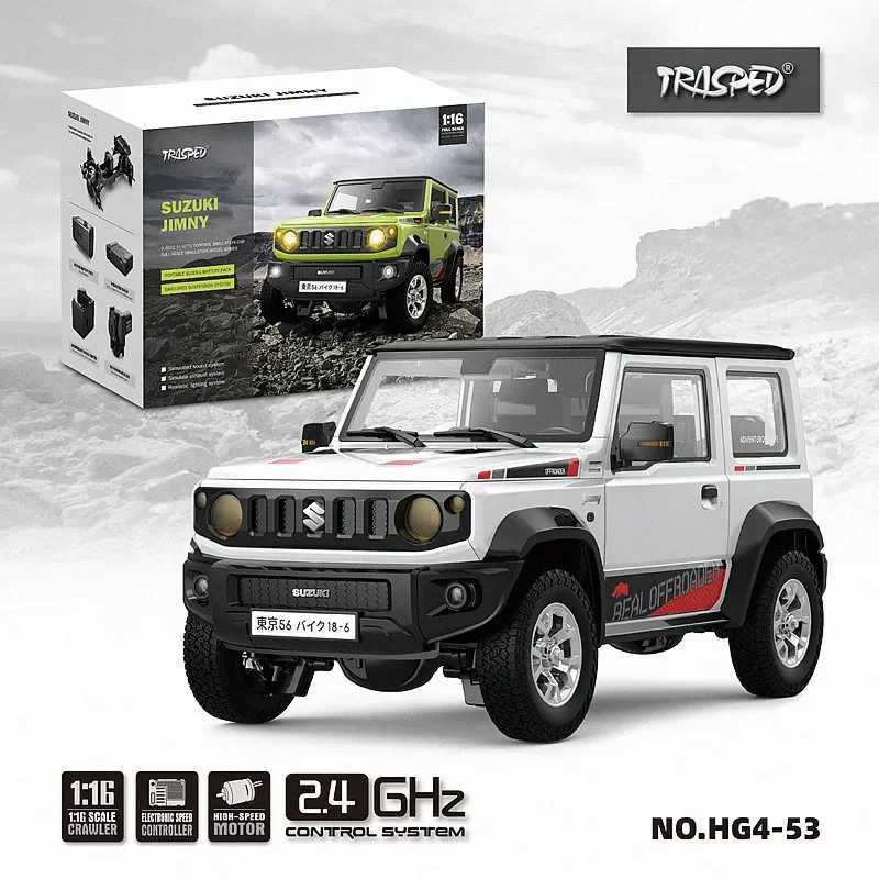 1/16 JIMNY RC Car Rock Track LED Light Silation Sound Off road Climbing Truck RTR Full Scale Model Childrens Toy Free shipping